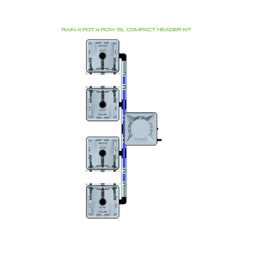 Alien Hydroponics RAIN 4 Pot 4 Row Kit