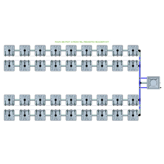 Alien Hydroponics RAIN 36 Pot 4 Row Kit