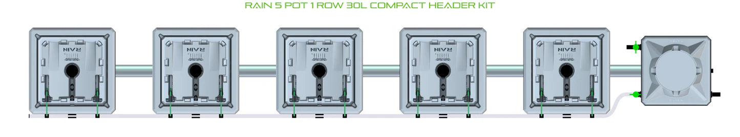 Alien Hydroponics RAIN 5 Pot 1 Row Kit