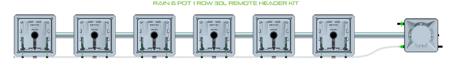 Alien Hydroponics RAIN 6 Pot 1 Row Kit