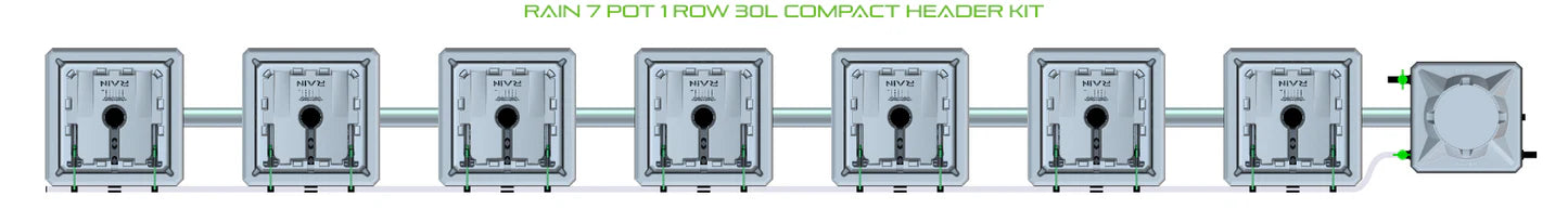 Alien Hydroponics RAIN 7 Pot 1 Row Kit