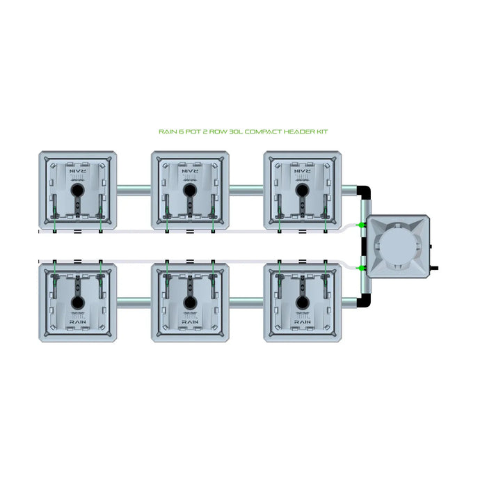 Alien Hydroponics RAIN 6 Pot 2 Row Kit