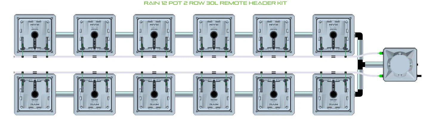 Alien Hydroponics RAIN 12 Pot 2 Row Kit