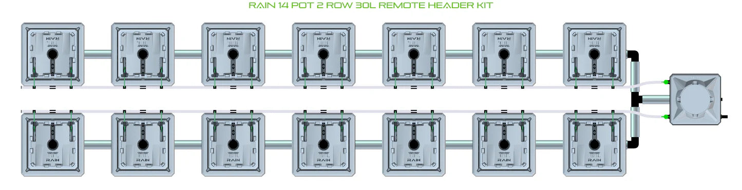 Alien Hydroponics RAIN 14 Pot 2 Row Kit