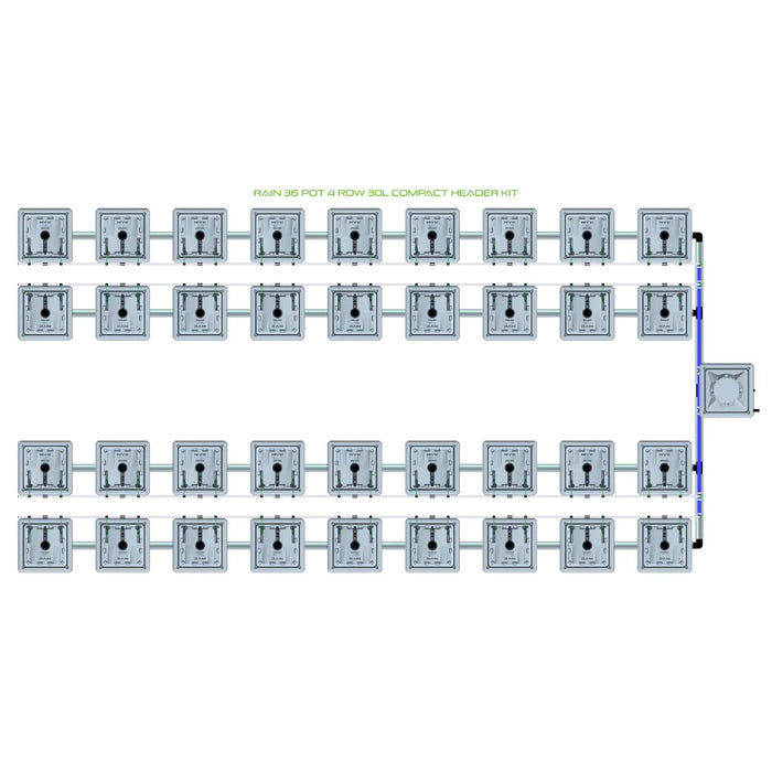 Alien Hydroponics RAIN 36 Pot 4 Row Kit