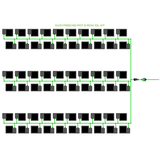 Alien Hydroponics EasyFeed 60 Pot 6 Row Kit