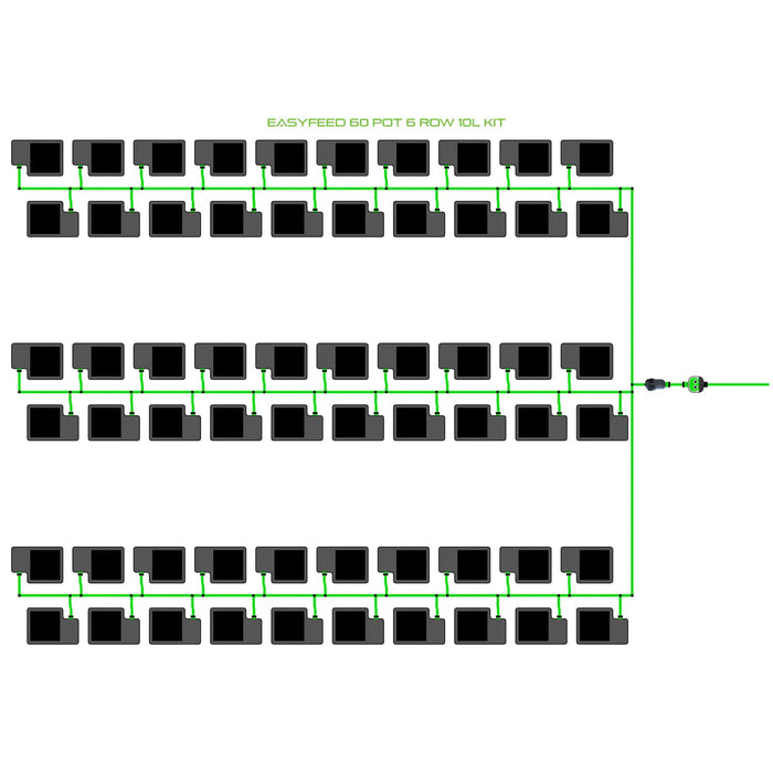 Alien Hydroponics EasyFeed 60 Pot 6 Row Kit