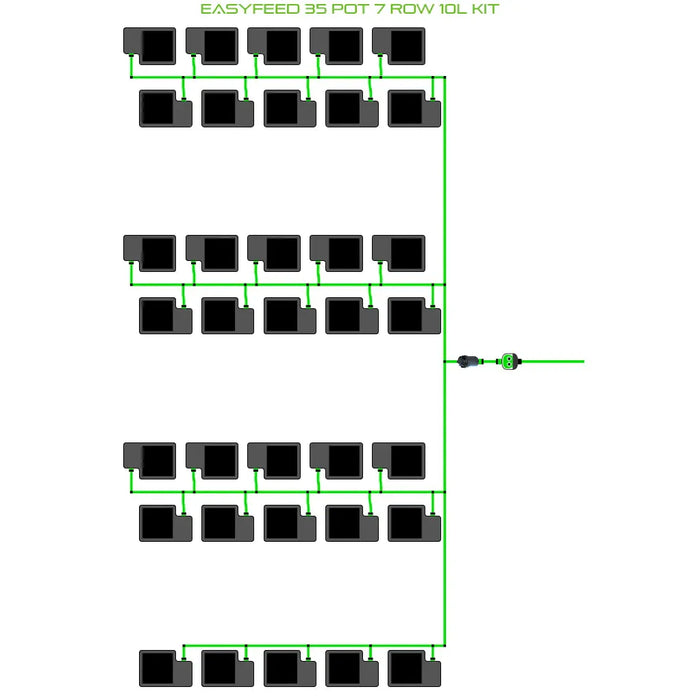 Alien Hydroponics EasyFeed 35 Pot 7 Row Kit