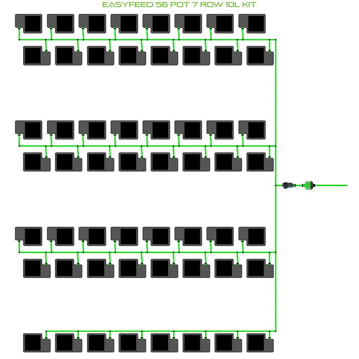 Alien Hydroponics EasyFeed 56 Pot 7 Row Kit