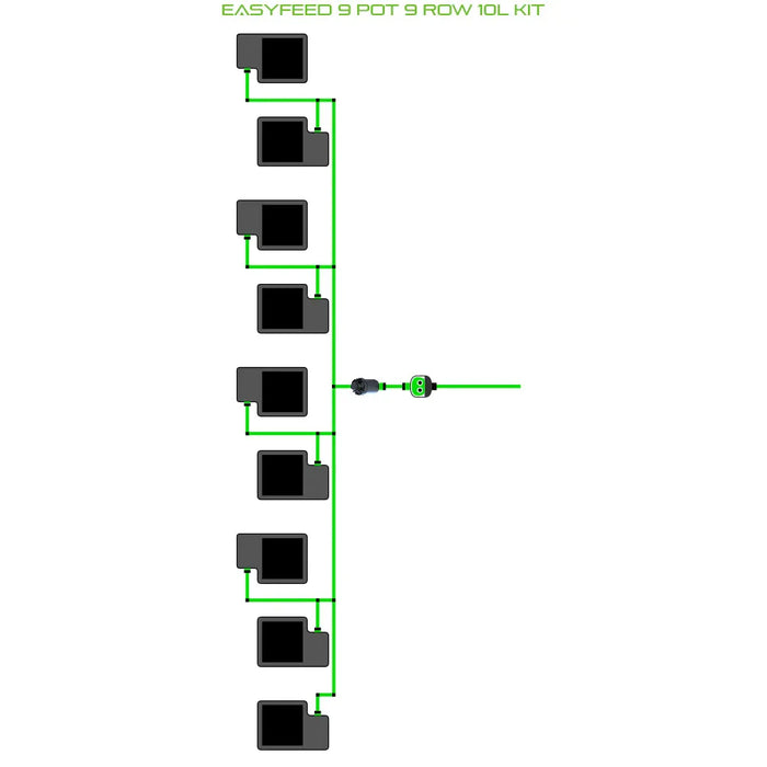 Alien Hydroponics EasyFeed 9 Pot 9 Row Kit