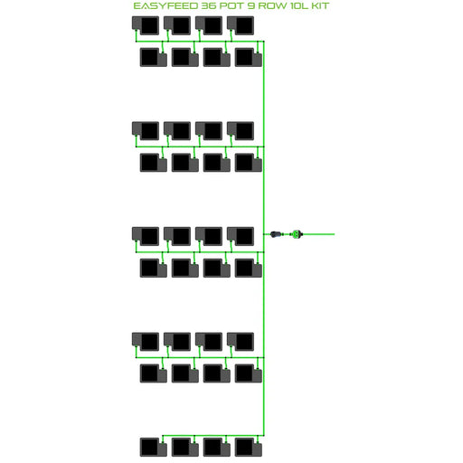 Alien Hydroponics EasyFeed 36 Pot 9 Row Kit