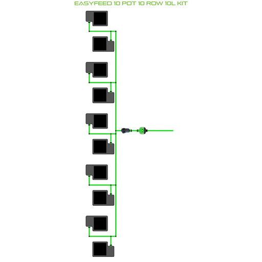 Alien Hydroponics EasyFeed 10 Pot 10 Row Kit