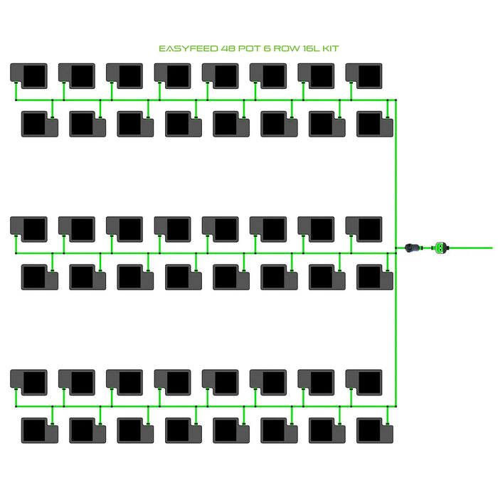 Alien Hydroponics EasyFeed 48 Pot 6 Row Kit