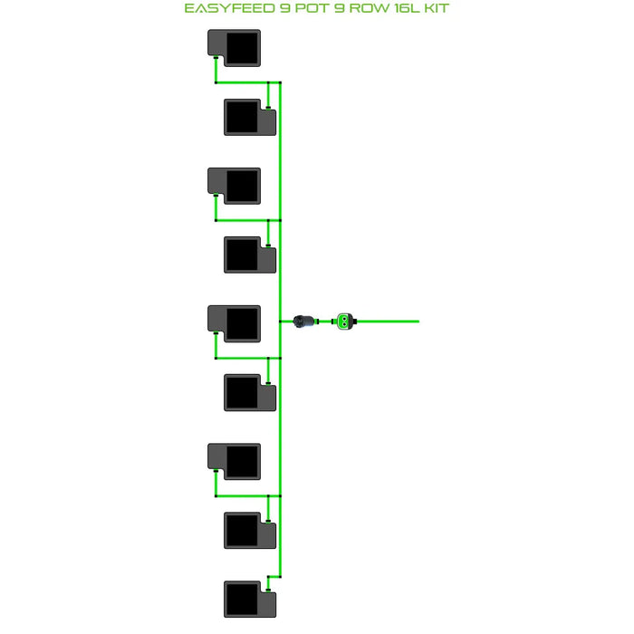 Alien Hydroponics EasyFeed 9 Pot 9 Row Kit