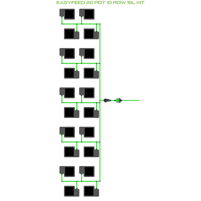 Alien Hydroponics EasyFeed 20 Pot 10 Row Kit