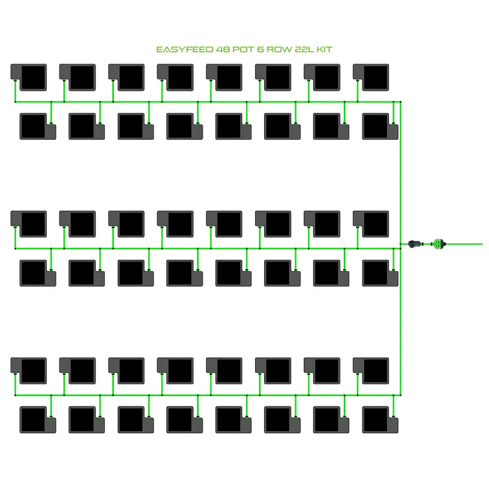 Alien Hydroponics EasyFeed 48 Pot 6 Row Kit