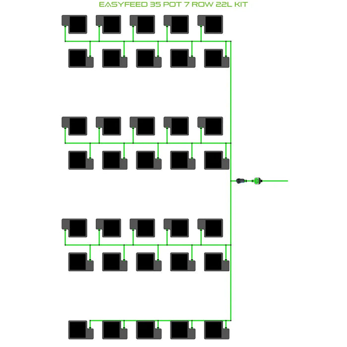 Alien Hydroponics EasyFeed 35 Pot 7 Row Kit