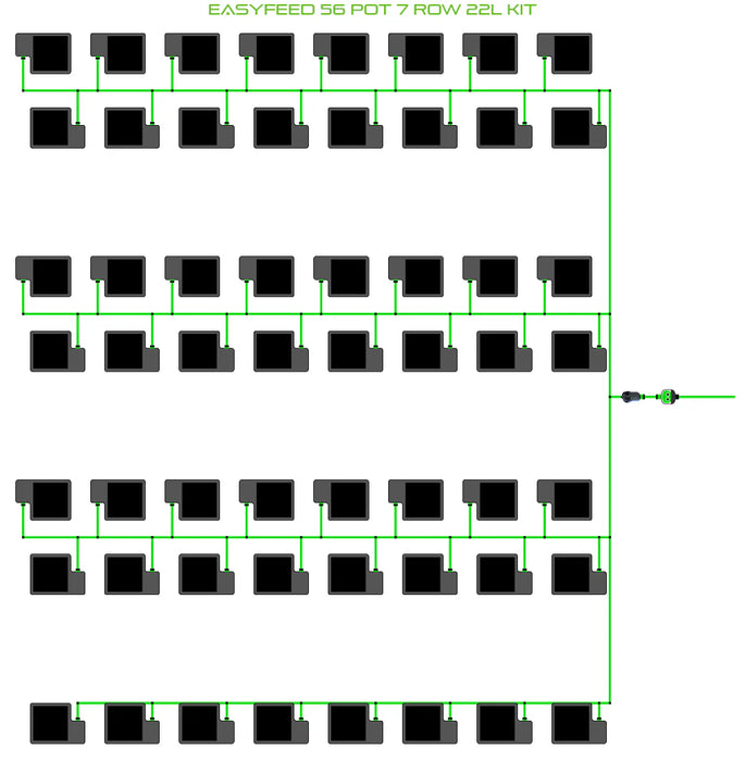 Alien Hydroponics EasyFeed 56 Pot 7 Row Kit