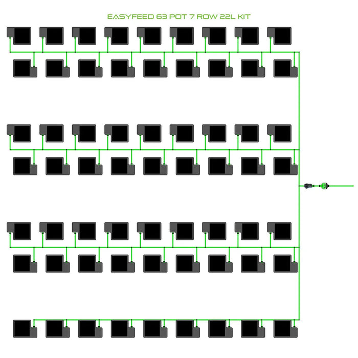 Alien Hydroponics EasyFeed 63 Pot 7 Row Kit