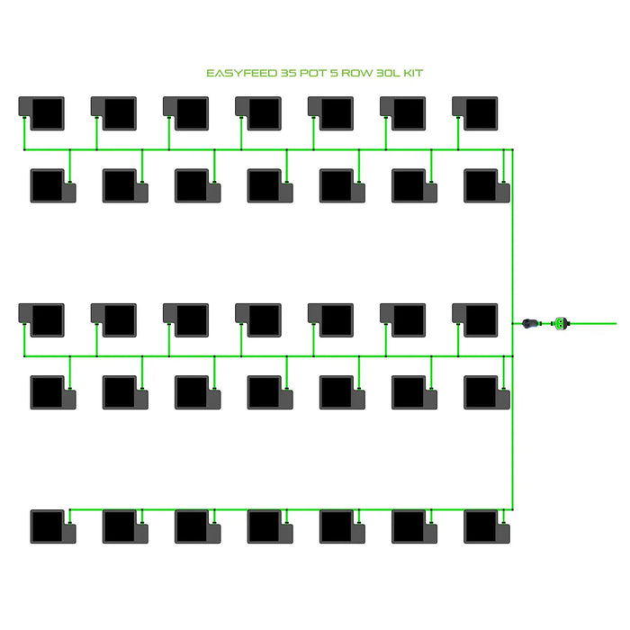 Alien Hydroponics EasyFeed 35 Pot 5 Row Kit