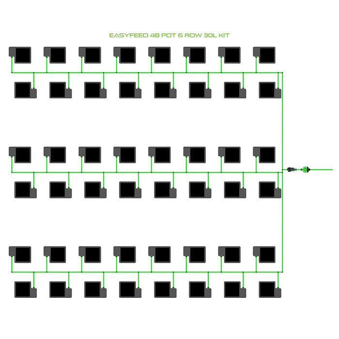Alien Hydroponics EasyFeed 48 Pot 6 Row Kit