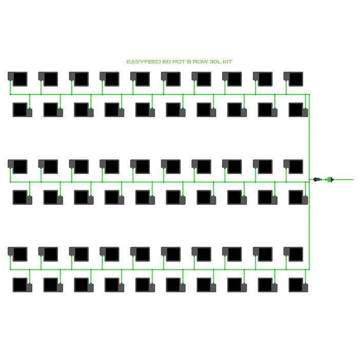 Alien Hydroponics EasyFeed 60 Pot 6 Row Kit