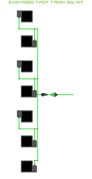 Alien Hydroponics EasyFeed 7 Pot 7 Row Kit