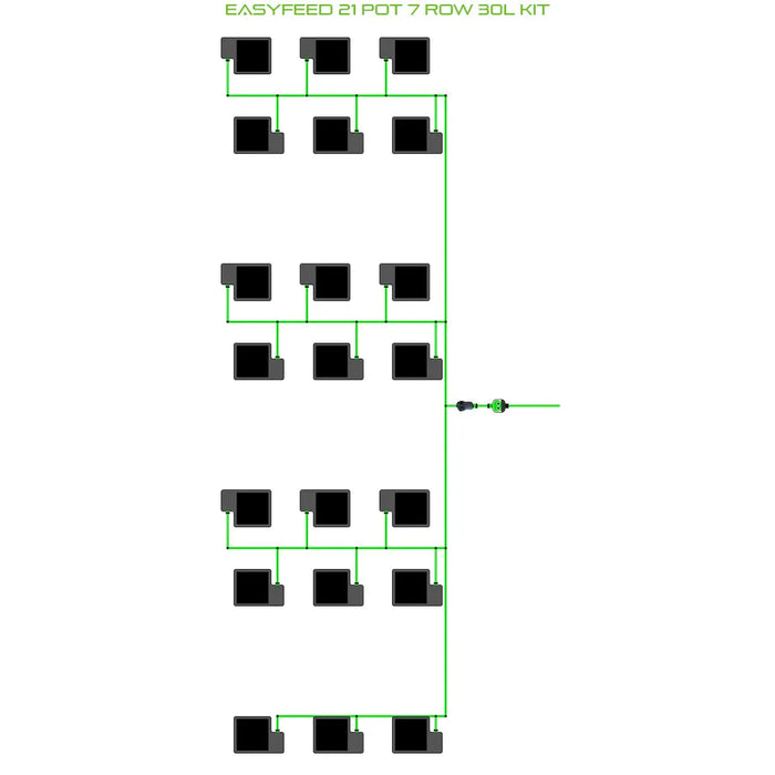 Alien Hydroponics EasyFeed 21 Pot 7 Row Kit