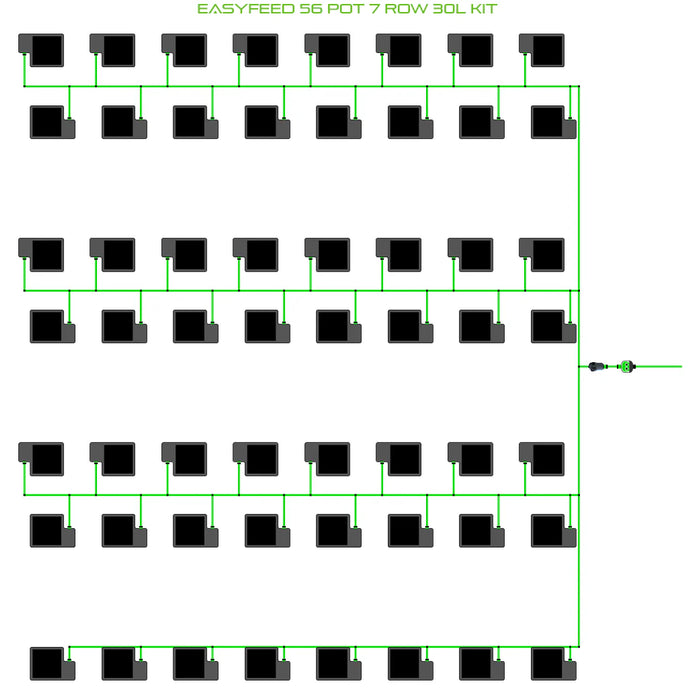 Alien Hydroponics EasyFeed 56 Pot 7 Row Kit