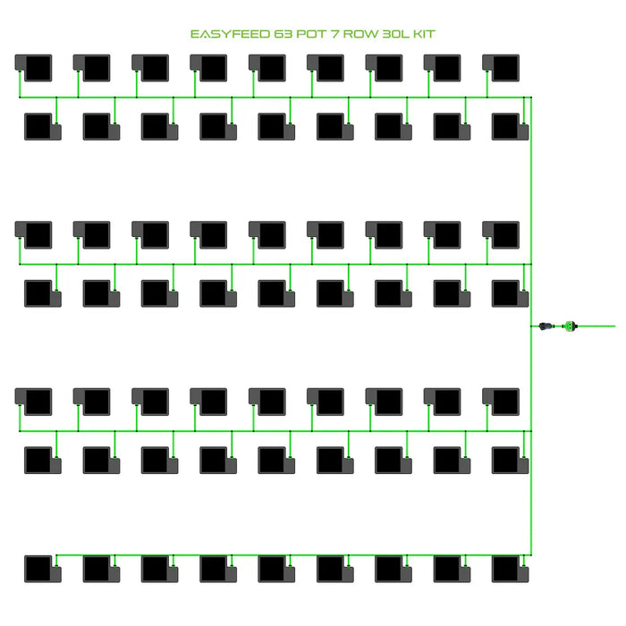 Alien Hydroponics EasyFeed 63 Pot 7 Row Kit
