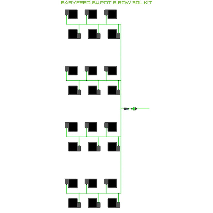 Alien Hydroponics EasyFeed 24 Pot 8 Row Kit