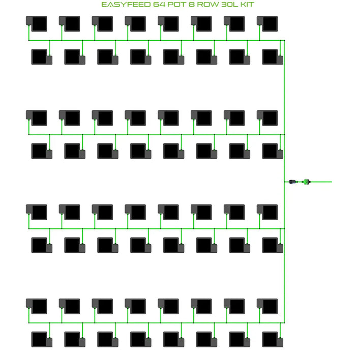 Alien Hydroponics EasyFeed 64 Pot 8 Row Kit