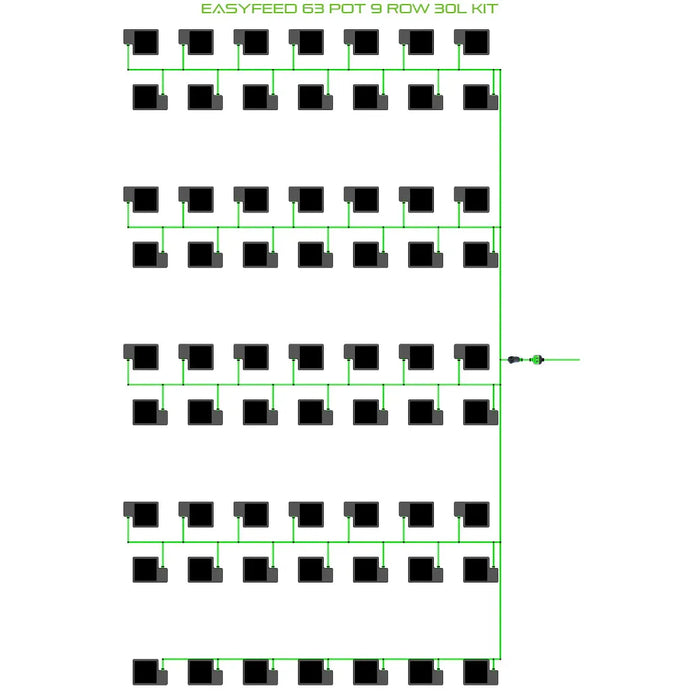 Alien Hydroponics EasyFeed 63 Pot 9 Row Kit