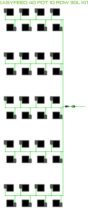 Alien Hydroponics EasyFeed 40 Pot 10 Row Kit