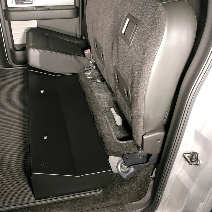 Underseat Lockbox - Full Length w/ Keyed Lock for Ford F150 SuperCrew, Black - Ironclad Sentry