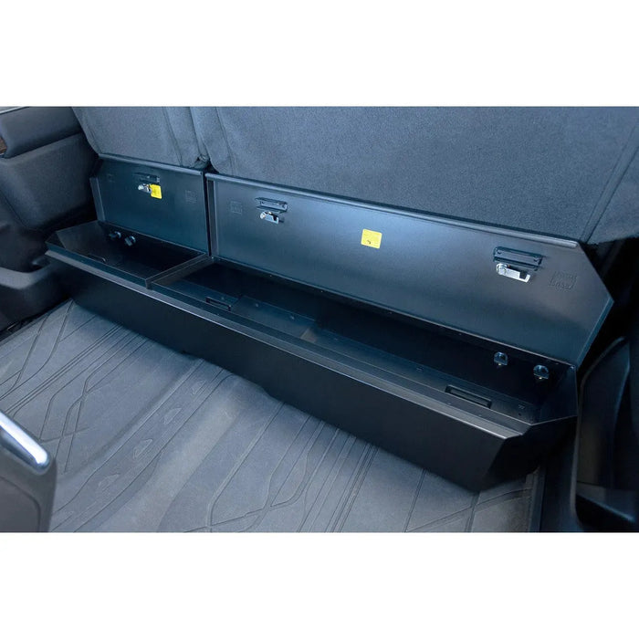 Underseat Lockbox w/ Keyed Lock for Chevrolet Silverado & GMC Sierra Crew & Double Cab; 2019+ 1500 & 2020+ 2500 & 3500, Black - Ironclad Sentry