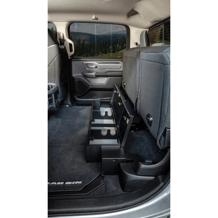 Underseat Lockbox w/ Key Lock for RAM Trucks Crew Cab, Black - Ironclad Sentry