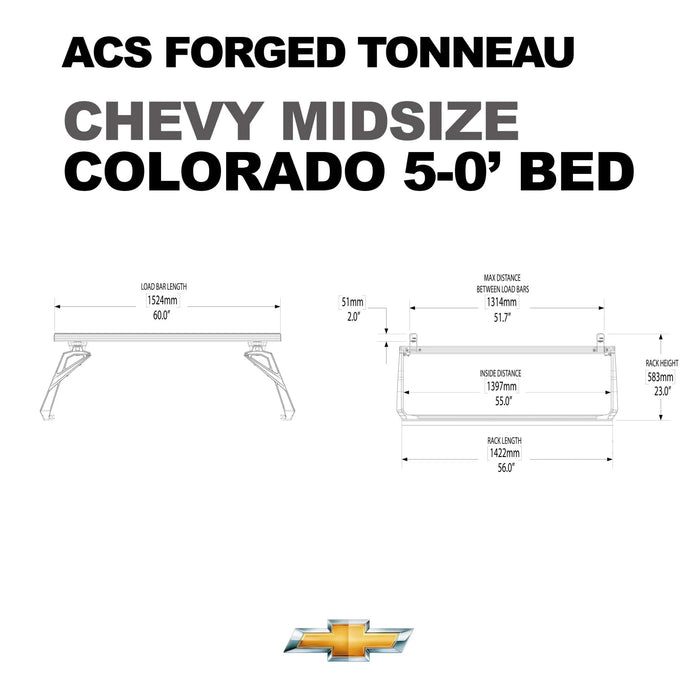 Leitner Designs ACS Forged Tonneau - Rails Only - Chevrolet