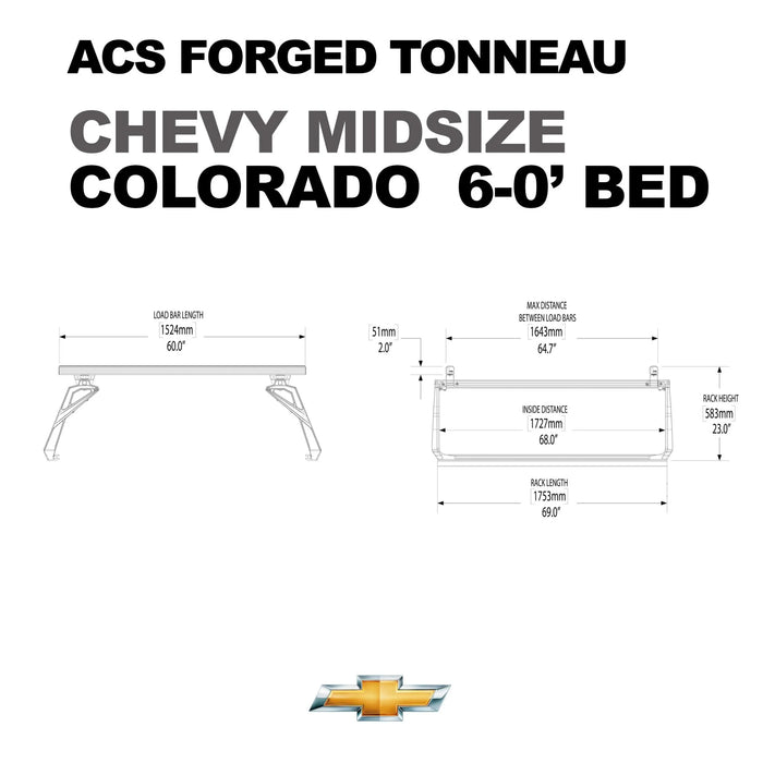 Leitner Designs ACS Forged Tonneau - Rails Only - Chevrolet