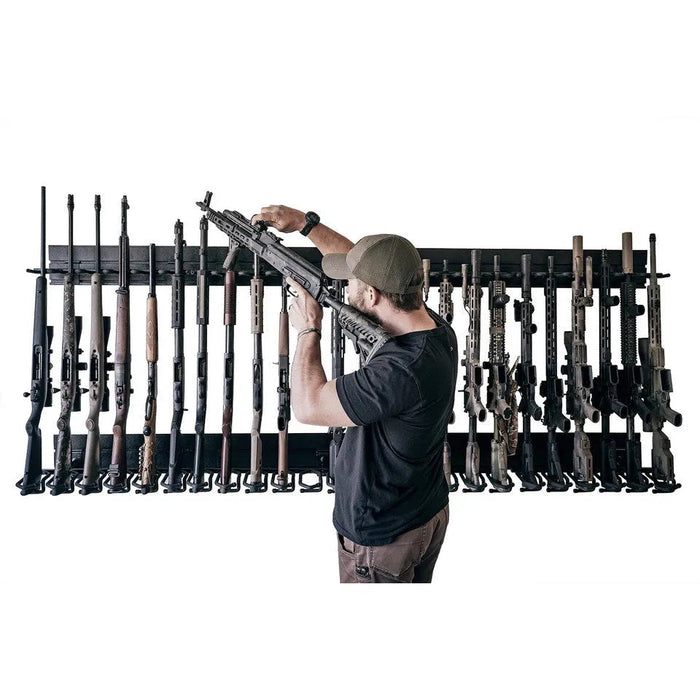 Hold Up Displays HD108-B The Ultimate Rifle Rack Slatwall Display Package - Ironclad Sentry