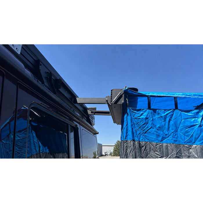 Dirtbox Overland Universal Shower Awning Offset Bracket – Roof Rack & T-Track Extension Mount