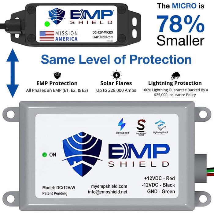 EMP Shield - Micro - EMP & Lightning Protection for Vehicles (DC-12V-MICRO)