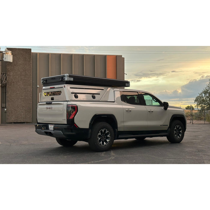 Dirtbox Overland GMC Sierra EV & Chevy Silverado EV Pass-Through Canopy Camper