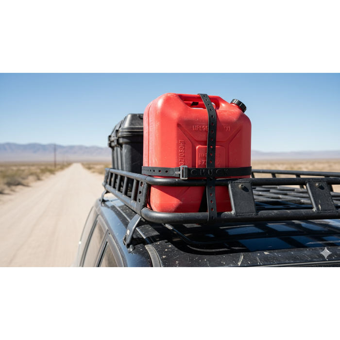 Chuck Rack 48” Heavy-Duty Gear Strap with Aluminum Buckle – XXL Tie-Down for Bikes, Camping & Overlanding