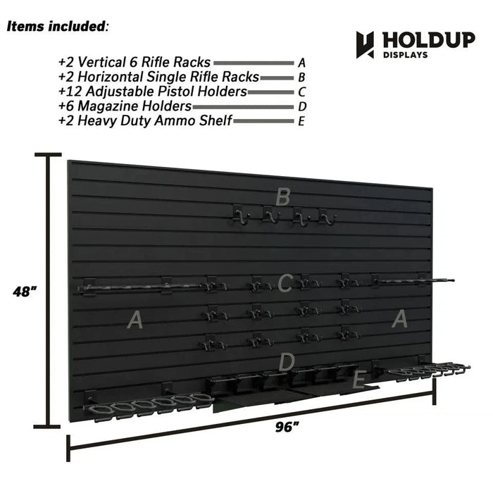 Hold Up Displays HD107 Tactical Wall Display Package - Ironclad Sentry