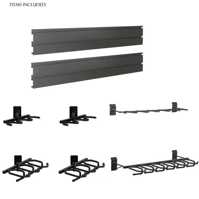 Hold Up Displays HD91-B Rifle Rack Slatwall Display Package, Black