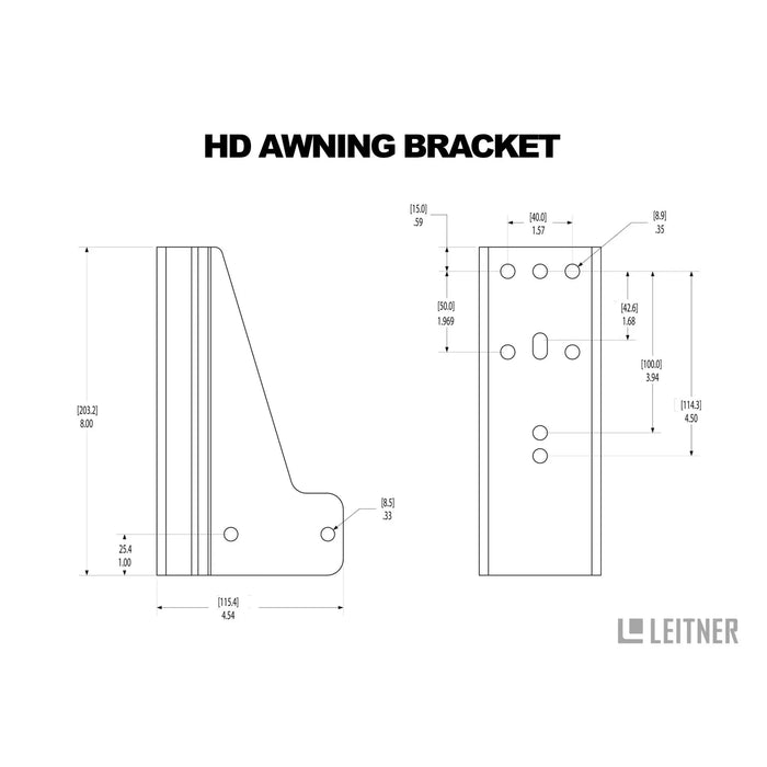 Leitner Designs INEOS GRENADIER HD Awning Bracket | GRENADIER Load Bar Kit Specific