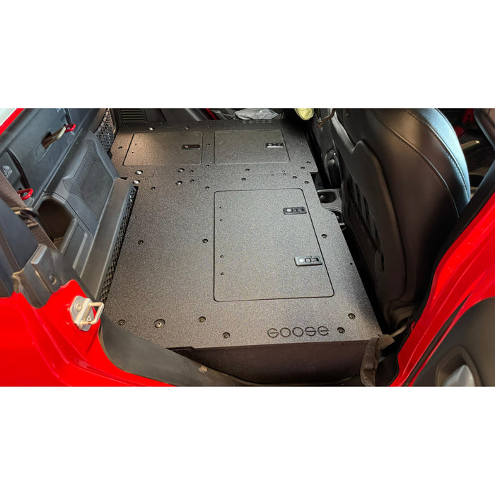Goose Gear Jeep Gladiator 2019-Present JT 4 Door - Second Row Seat Delete Plate System - High Platform