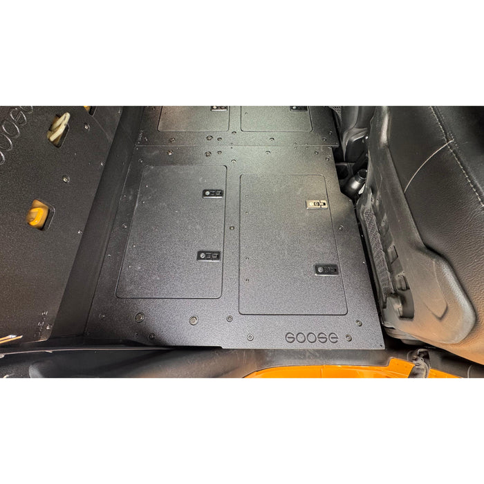 Goose Gear Jeep Gladiator 2019-Present JT 4 Door - Second Row Seat Delete Plate System - High Platform