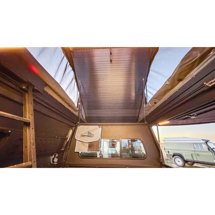 Dirtbox Overland Canopy Camper – Modular Truck Camper Shell / Topper for Mid-Size & Full-Size Trucks (Tacoma, Rivian, Tundra, F-150, Quatermaster, Gladiator, Ram, Silverado)